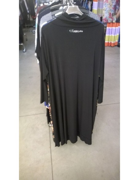 Vestito Autunno-Inverno Lungo Fantasia Con Rose