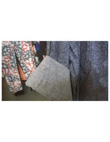 Camicia Evento elesticizzata con fantasia in blu e bianco
