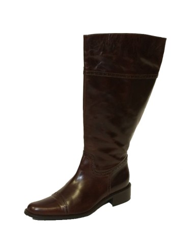 Stivale a gamba larga colore caffè liscio