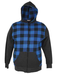 Felpa Giacca Zip con Cappuccio Maxfort Scacchi
