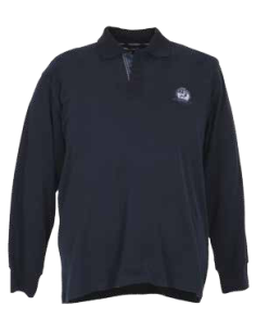 Maxfort  Polo manica lunga con inserti in scozzese  100% cotone