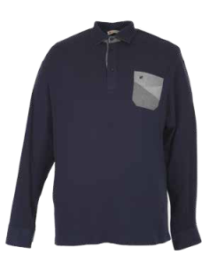 Maxfort  Polo manica lunga Jersey Stretch con patch