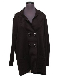 Cardigan cotone invernale NERO