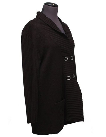 Cardigan cotone invernale NERO