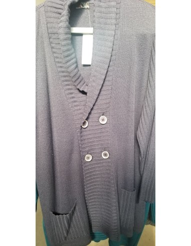 Cardigan cotone invernale GRIGIO-BLU AVIO Cardigan cotone invernale GRIGIO-BLU AVIO