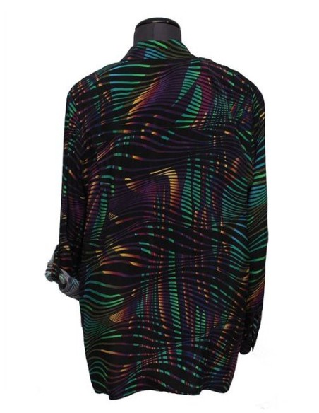 Camicia Sempre Più by Chalou  fantasia nero fuxia verde