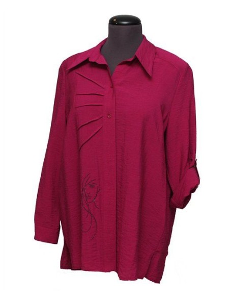 Camicia Sempre Più by Chalou  tinta unita fuxia