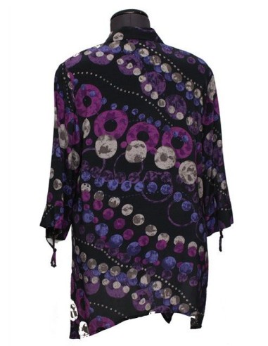 Camicia fantasia fuxia viola