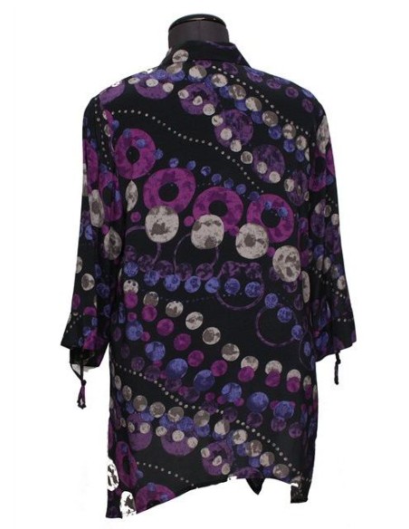 Camicia fantasia fuxia viola