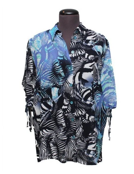Camicia Chalou  fantasia azzurro