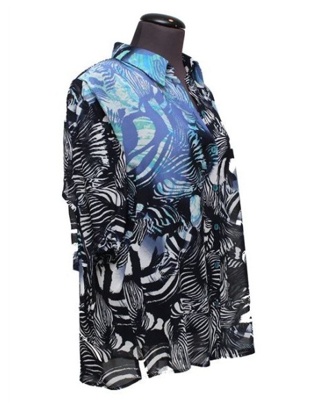Camicia Chalou  fantasia azzurro