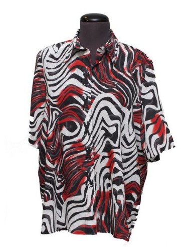 Camicia Chalou fantasia rosso nero
