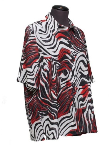 Camicia Chalou fantasia rosso nero