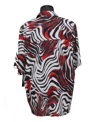 Camicia Chalou fantasia rosso nero