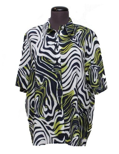 Camicia Chalou fantasia blu verde