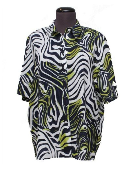 Camicia Chalou fantasia blu verde