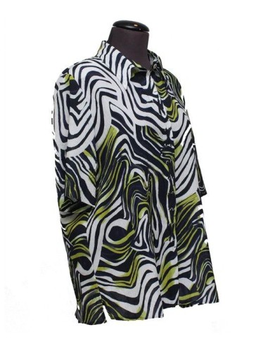Camicia Chalou fantasia blu verde