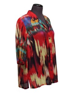 Camicia Chalou fantasia rosso arancio 2