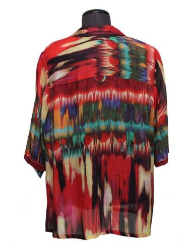 Camicia Chalou fantasia rosso arancio