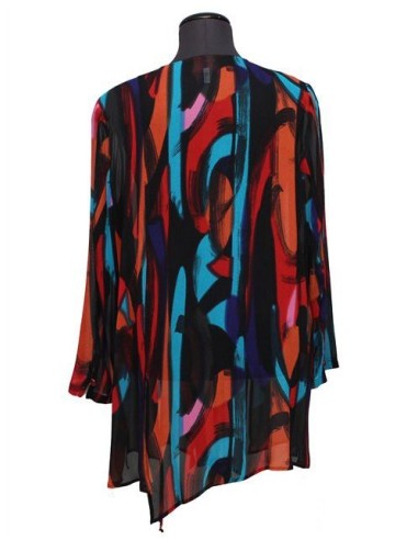 Chalou Camicia fantasia azzurro nero rosso