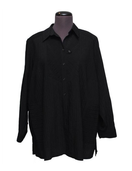 Camicia tinta unita nera
