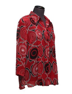 Camicia Chalou fantasia rosso nero 2