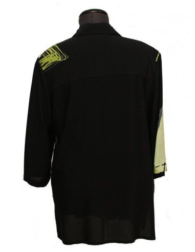 Camicia fantasia nero e verde