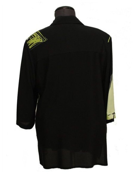 Camicia fantasia nero e verde