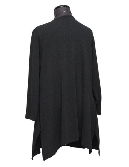 Cardigan grigio con borchie invernale