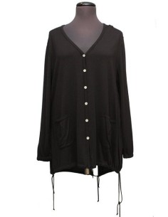 Cardigan cotone invernale marrone