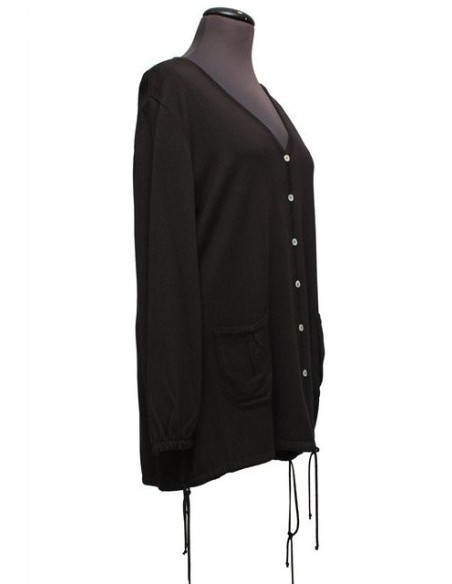 Cardigan cotone invernale marrone