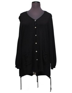 Cardigan cotone invernale nero