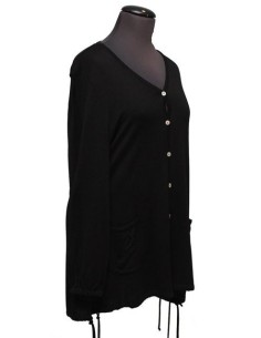Cardigan cotone invernale nero 2
