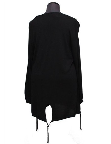 Cardigan cotone invernale nero