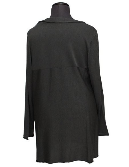 Cardigan grigio antracite  in cotone invernale