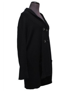 Cardigan cotone invernale nero 2