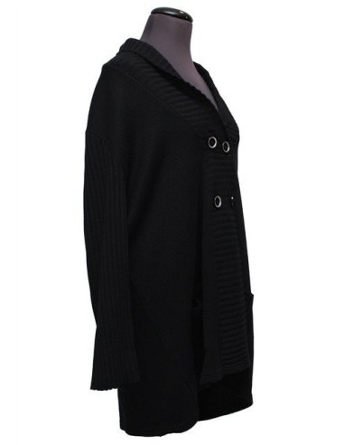 Cardigan cotone invernale nero Cardigan cotone invernale nero