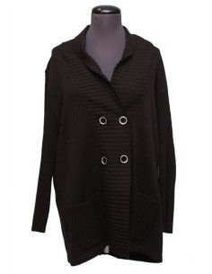 Cardigan cotone invernale marrone