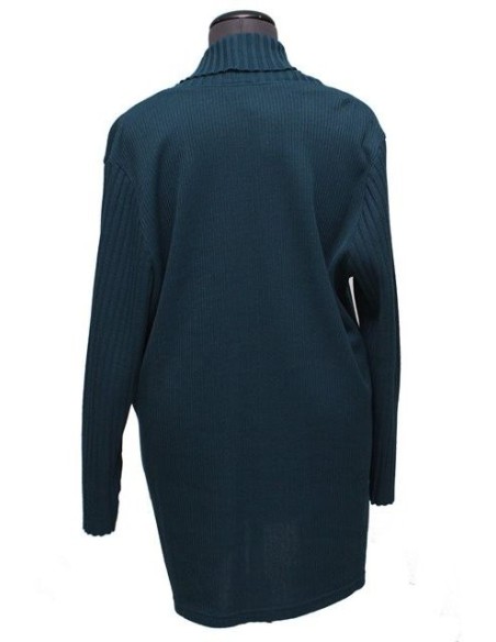 Cardigan cotone invernale verde petrolio