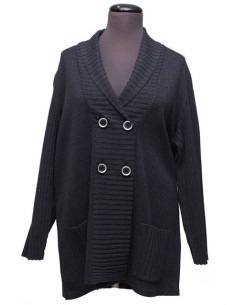 Cardigan cotone invernale blu'avio