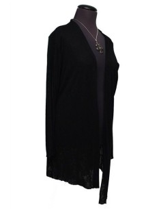 Cardigan nero senza bottoni invernale 2