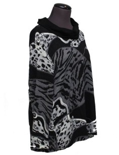 Maglia in fantasia nero grigio invernale 2