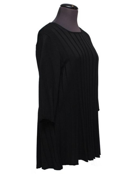 Maglia girocollo a trapezio nero