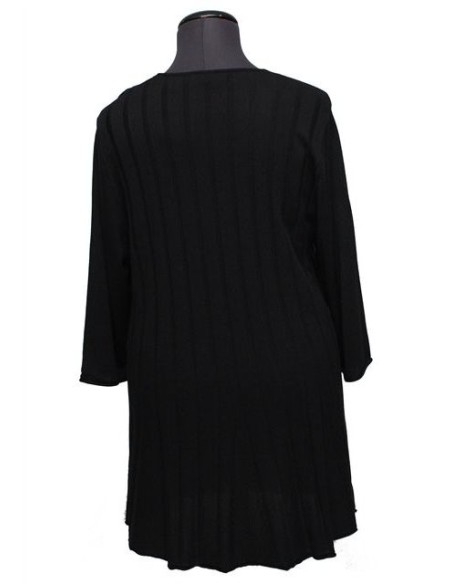 Maglia girocollo a trapezio nero