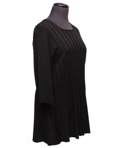 Maglia  girocollo a trapezio marrone 2