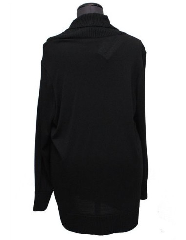 Maglia collo a ciambella cotone invernale nero Maglia collo a ciambella cotone invernale nero