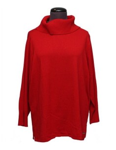 Maglia collo alto rossa invernale