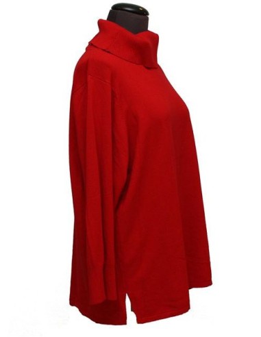 Maglia collo alto rossa invernale Maglia collo alto rossa invernale