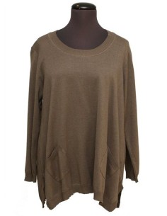 Maglia  girocollo tortora