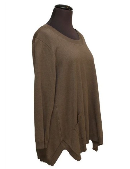 Maglia  girocollo tortora